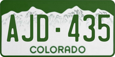 CO license plate AJD435