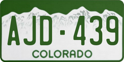 CO license plate AJD439