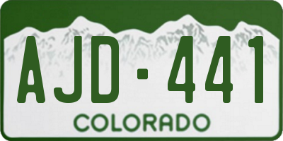 CO license plate AJD441