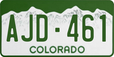 CO license plate AJD461