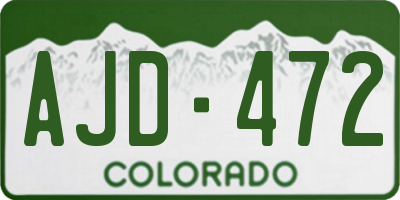 CO license plate AJD472