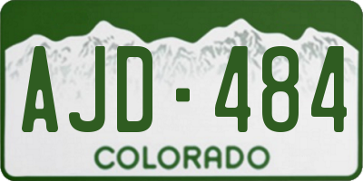 CO license plate AJD484