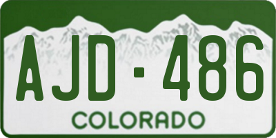 CO license plate AJD486