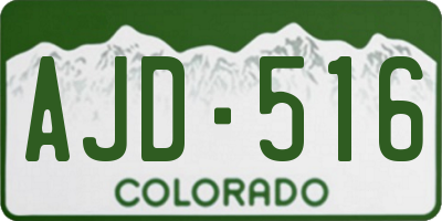 CO license plate AJD516