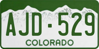 CO license plate AJD529