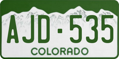 CO license plate AJD535