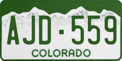 CO license plate AJD559