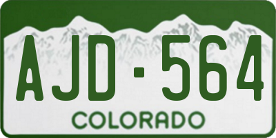 CO license plate AJD564