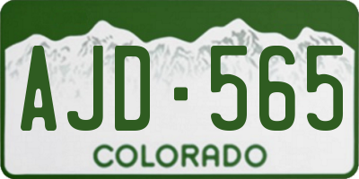 CO license plate AJD565
