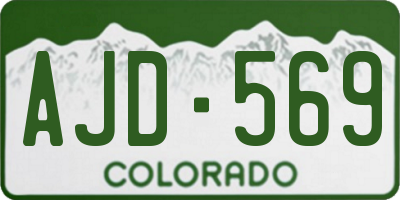 CO license plate AJD569