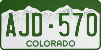 CO license plate AJD570