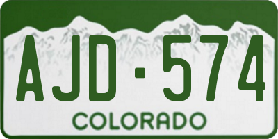 CO license plate AJD574