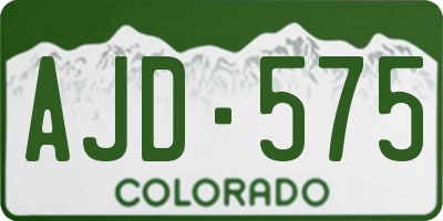 CO license plate AJD575