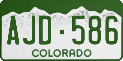 CO license plate AJD586