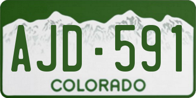 CO license plate AJD591