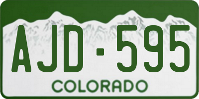 CO license plate AJD595