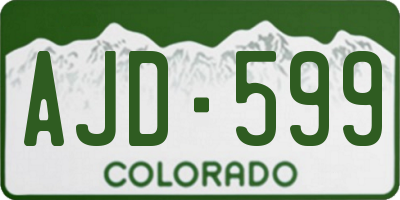 CO license plate AJD599