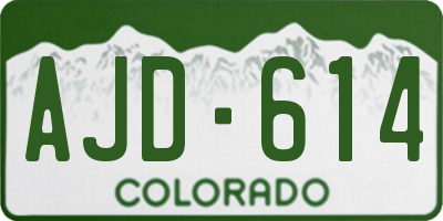 CO license plate AJD614