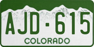 CO license plate AJD615