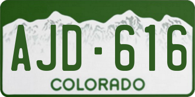 CO license plate AJD616