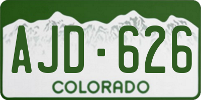 CO license plate AJD626