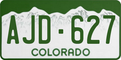 CO license plate AJD627