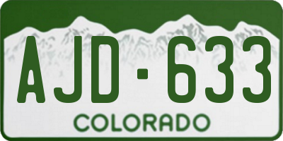 CO license plate AJD633