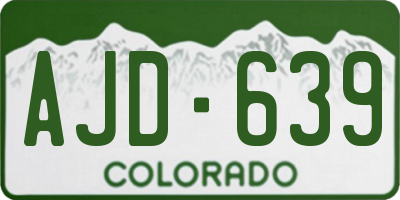 CO license plate AJD639
