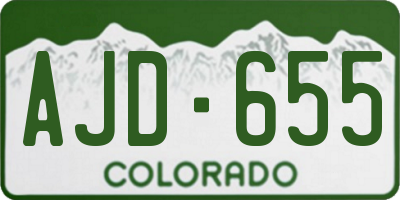 CO license plate AJD655