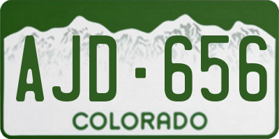CO license plate AJD656