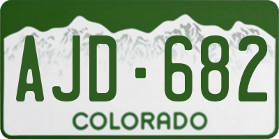 CO license plate AJD682