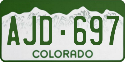 CO license plate AJD697