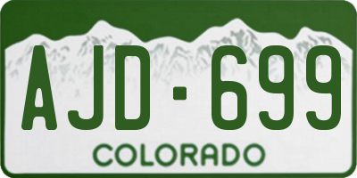 CO license plate AJD699