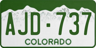 CO license plate AJD737