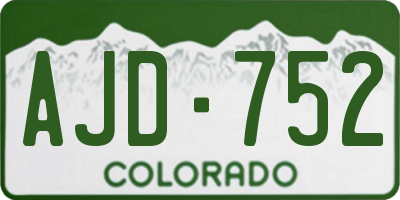 CO license plate AJD752