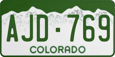 CO license plate AJD769