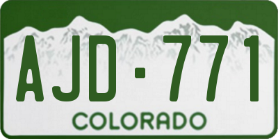 CO license plate AJD771