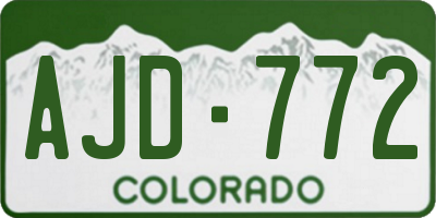 CO license plate AJD772