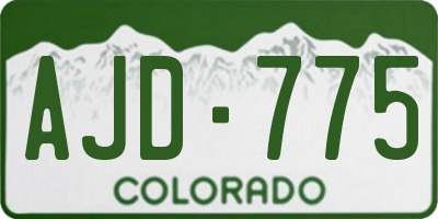 CO license plate AJD775