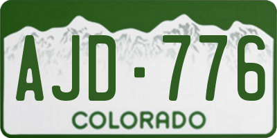 CO license plate AJD776