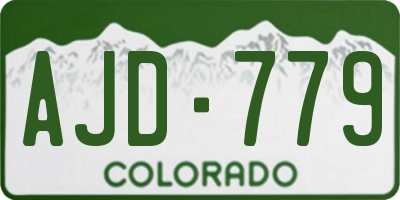 CO license plate AJD779