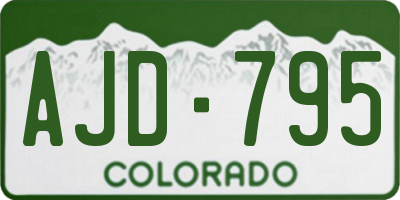 CO license plate AJD795