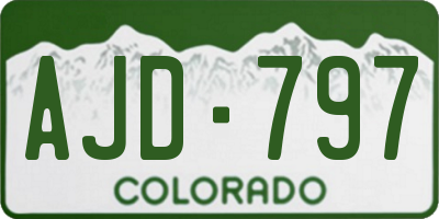 CO license plate AJD797