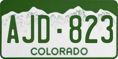 CO license plate AJD823
