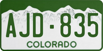 CO license plate AJD835