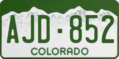 CO license plate AJD852