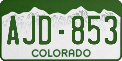 CO license plate AJD853