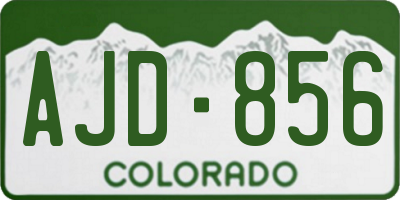 CO license plate AJD856
