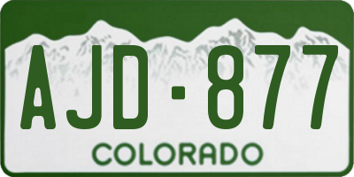 CO license plate AJD877