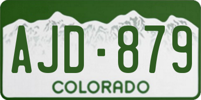 CO license plate AJD879
